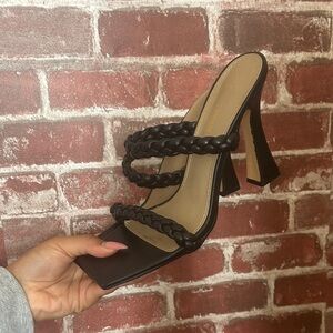 Fashion Nova Black Braided Heels